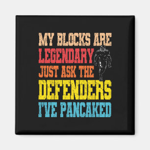 Lineman Legendary Pancake Blocks Funny Football PL Magneet