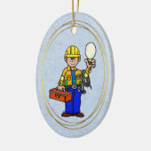 Lineman met Big Bulb Personalized Name Ornament (Links)