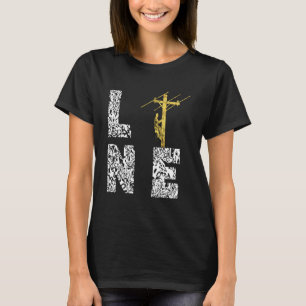 Lineman netelektricien hoogspanning t-shirt