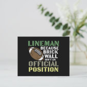 Lineman omdat Quarterbacks Briefkaart (Staand voorkant)