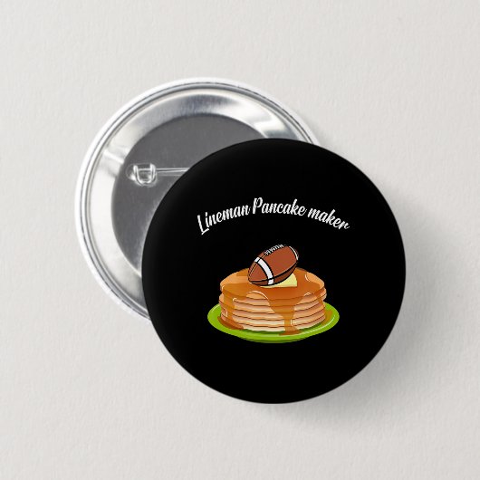 Lineman Pancake maker Football Ronde Button 5,7 Cm (Voorkant /achterkant)