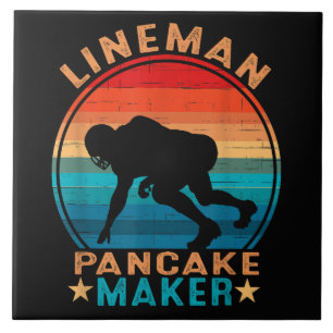 Lineman Pannenkoeken Maker - American Football Tegeltje