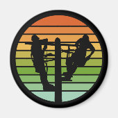 Lineman Reparing Damaged Power Lines  Magneet (Voorkant)