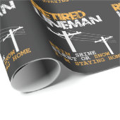 Lineman Retirement Funny Electrice Occupation Cadeaupapier (Rol Hoek)