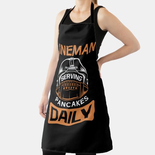 lineman-serveren-pannenkoeken-dagelijks-tshirt-ont schort (Insitu)