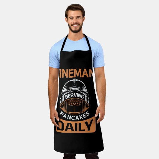 lineman-serveren-pannenkoeken-dagelijks-tshirt-ont schort (Gedragen)
