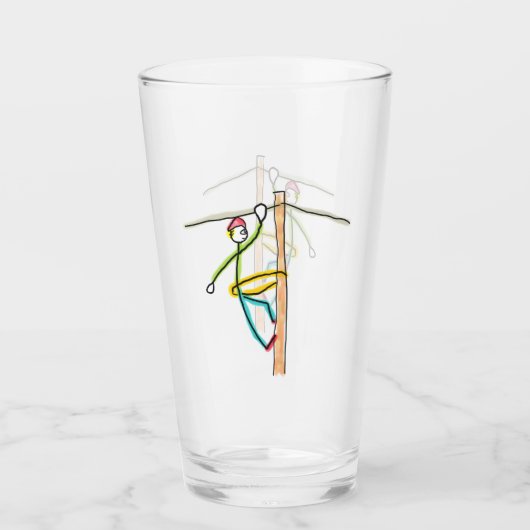 Lineman Stickman Glas (Voorkant)