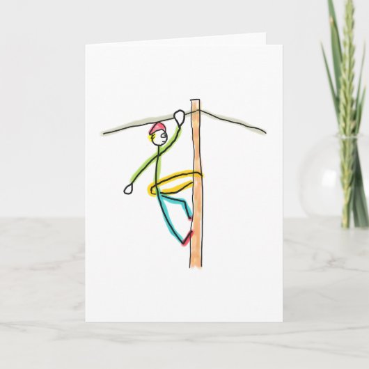 Lineman Stickman Kaart (Voorkant)