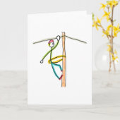 Lineman Stickman Kaart (Gele Bloem)