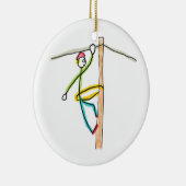 Lineman Stickman Keramisch Ornament (Rechts)