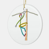 Lineman Stickman Keramisch Ornament (Links)