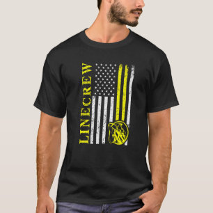 Lineman Usa Vlag Amerikaanse ingenieur elektronica T-shirt
