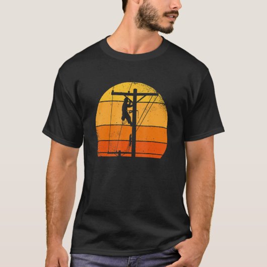 Lineman voor elektricien en lineaire werker 1 t-shirt (Voorkant)