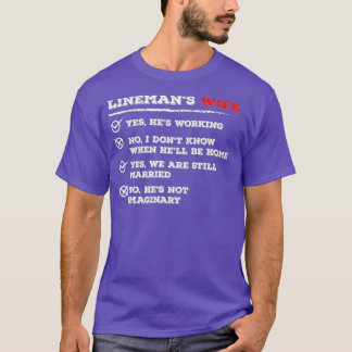 Lineman vrouw Amerikaanse elektricien kabeldraad T-shirt
