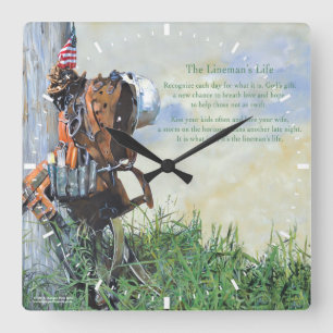 Lineman's Life Wall klok
