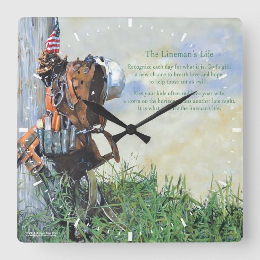 Lineman's Life Wall klok (Voorkant)