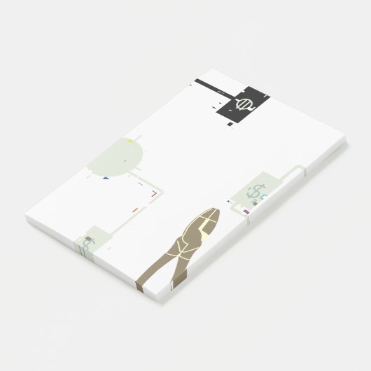 Lineman's snoeren en circuits post-it® notes (Schuin)