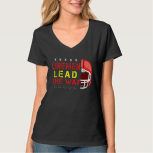 Linemen leiden de weg Football speler Mom Lineman T-shirt