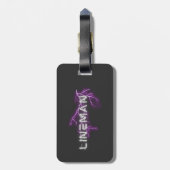 Linemen over Texas Graphic Bagagelabel (Achterkant verticaal)