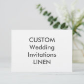 LINEN 100lb 6,25 po x 4,5 po Invitations de mariag (Debout devant)