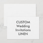 LINEN 100lb 6,25 po x 4,5 po Invitations de mariag (Devant / Derrière)
