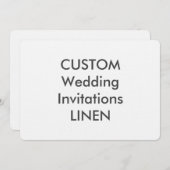 LINEN 100lb 7" x 5" Invitations de mariage (Devant / Derrière)