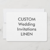 LINEN 100lb 7" x 5" Invitations de mariage (Devant)
