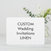 LINEN 100lb 7" x 5" Invitations de mariage (Debout devant)