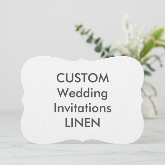 LINEN 100lb 7x5 pouces Forme de support Invitation (Debout devant)