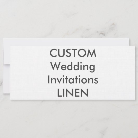 LINEN 100lb Invitations de mariage de 9,25 po x 4 (Devant)