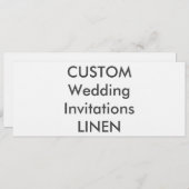 LINEN 100lb Invitations de mariage de 9,25 po x 4 (Devant / Derrière)