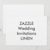 LINEN 7-inch x 5-inch bruiloft Kaart (Voorkant / Achterkant)