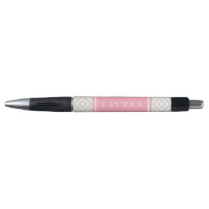 Linen Beige Diamonds Pattern Pen