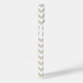 Linen Beige en Roze Chevron Custom Monogram Case-Mate iPhone Case (Achterkant / Rechts)