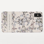 Linen Beige Floral | Gepersonaliseerd Case-Mate iPhone Case (Achterkant (horizontaal))
