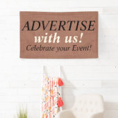 Linen Canvas naadloos patroon 2 + uw ideeën Spandoek (Insitu)