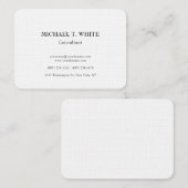 Linen Classical Minimalist Professional Chubby Visitekaartje (Voorkant / Achterkant)