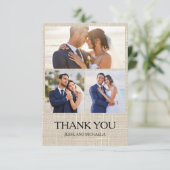 Linen Design Mariage 4 Photo Collage Merci (Debout devant)