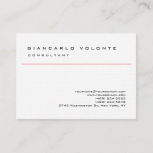 Linen Elegant Simple Plain Professional Visitekaartje