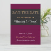 Linen Enregistrer la date Mariage Love Invitation (Debout devant)