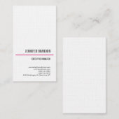 Linen Feminine Modern Plain White Minimalist Visitekaartje (Voorkant / Achterkant)