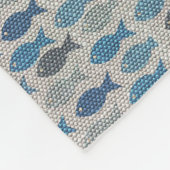 Linen Fish Fleece Deken (Hoek)