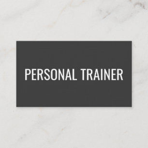 Linen Gray Personal Trainer Fitness Minimalist Visitekaartje