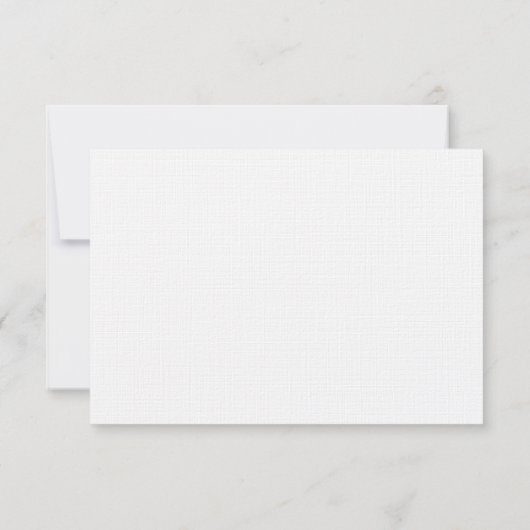 Linen Grey Wedding RSVP Response Reply Modern Card (Dos)
