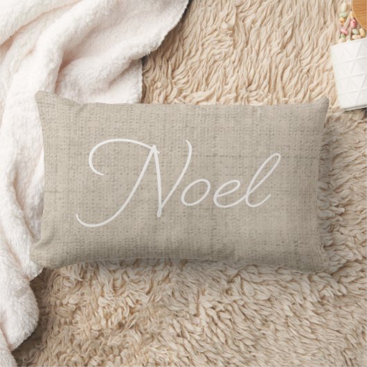 Linen Let NOEL Lumbar Holiday Pillow Kussen (Deken)