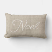 Linen Let NOEL Lumbar Holiday Pillow Kussen (Voorkant)