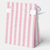 Linen Look Striped Birthday Thank You Pink Party Bedankdoosjes (Achterkant)