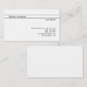 Linen Minimalist Plain Creative Modern Visitekaartje (Voorkant / Achterkant)