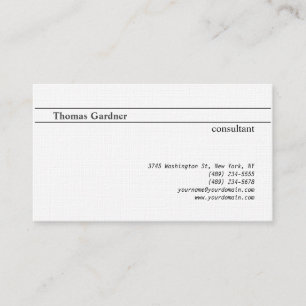 Linen Minimalist Plain Creative Modern Visitekaartje