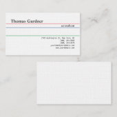 Linen Minimalist Plain Creative Modern Visitekaartje (Voorkant / Achterkant)
